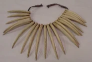 Fiji A necklace of bones.