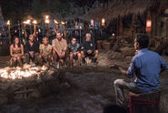 The new Gondol tribe at Tribal Council.