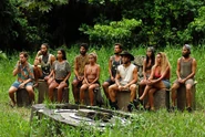 The Merged Tribe at their third Tribal Council.