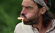 Shane eating during the third individual Immunity Challenge, Marine Memory.
