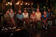 The final eight at Tribal Council.