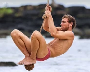 Alex competing for immunity.