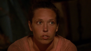 Sarah at Tribal Council.