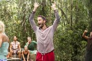 Stephen competes in the Immunity Challenge.