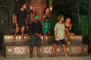 The Merged Tribe participates in the Survivor Auction.