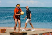 Omar shooting buoys in Survivor 42.