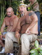 Mike with Russell Hantz at Foa Foa.