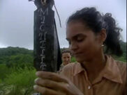 Sandra with Michelle's torch.