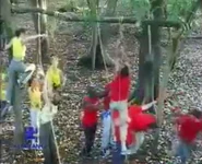 Chapera competes in the second Immunity Challenge, Around the Bend'.