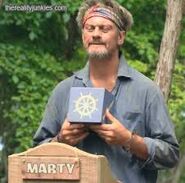 Marty competes in the individual Immunity Challenge, Flashback.