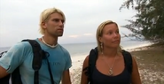 Mia and Vincent after being voted out 5-3 at Tribal Council.