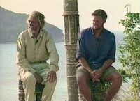 The Final Two of Expedition Robinson 1997 at the Final Tribal Council.