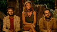 Ryan, Ashley, and Mike at Tribal Council.