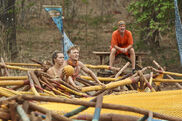 Baylor and Josh competing at the third Immunity Challenge.