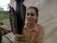 Sandra with Rupert's torch.