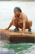 Sandra at the Final Immunity Challenge.