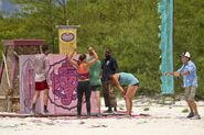 Bayon competes in the fourth Immunity Challenge, Blind Leading the Blind.