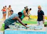 Luvu competes in the Reward/Immunity Challenge, Water Sports.