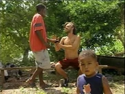 Shane begging for a cigarette.