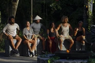 The Merged Tribe at their seventh Tribal Council.