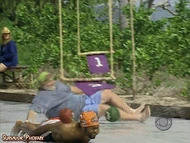 Gary falls and injures himself at the Reward Challenge, Day 7.