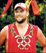 Chris winning the Day 33 Immunity Challenge.