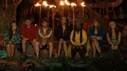 Lewatu at Tribal Council.