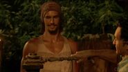 Devon eliminated after losing the fire-making challenge to Ben.
