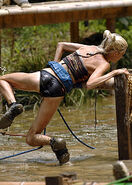 Courtney competing during the challenge.