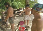 Burton pointing at Rupert.