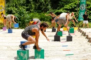 The Merged Tribe competing in the sixth Reward Challenge of the thirteenth cycle.