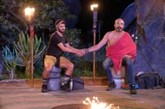 Dino and Shane at the Final Tribal Council.