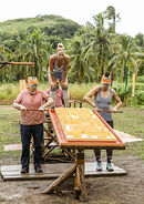 Vuku competes in the fourth Reward/Immunity Challenge, Blind Barrow.