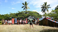 Shane and the remaining castaways before Anita and Tegan's duel.