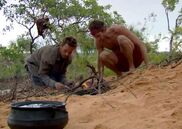 Brendan and Stephen on Exile Island.