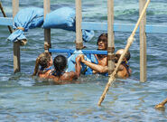 Levu competing in Rice Race.