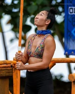 Aileen competing in Over-Extended for immunity.