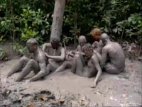 Pagong at their mud volcano, which would be used in a challenge