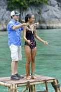Brenda winning an Individual Immunity Challenge.