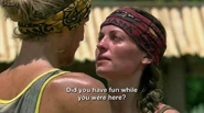 Tyson asking Rachel if she enjoyed her time on Survivor.