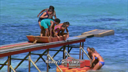 Mana competes in the sixth Immunity Challenge, Cargo Salvage.