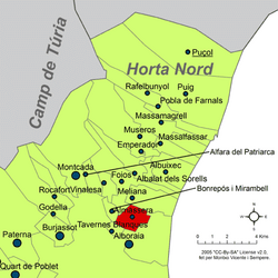 Localització d'Almàssera respecte de l'Horta Nord.png
