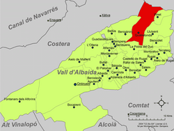 Localització de Quatretonda respecte de la Vall d'Albaida.png