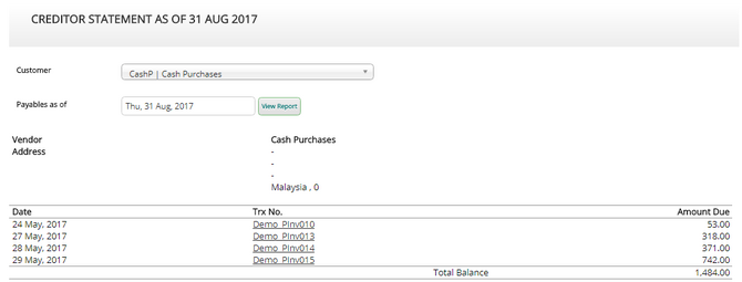 CreditorStatement