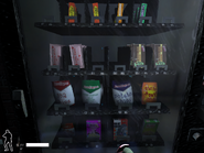 Snacks inside the vending machine.