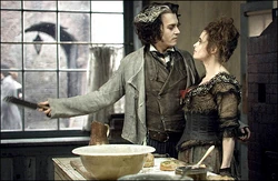 Johnny Depp and Helena Bonham Carter singing "A Little Priest".