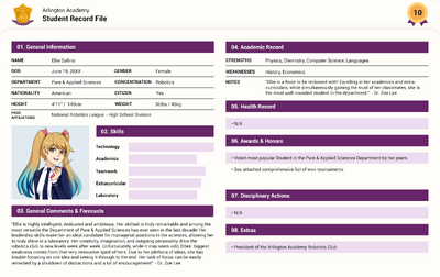 Ellie Student Record File New