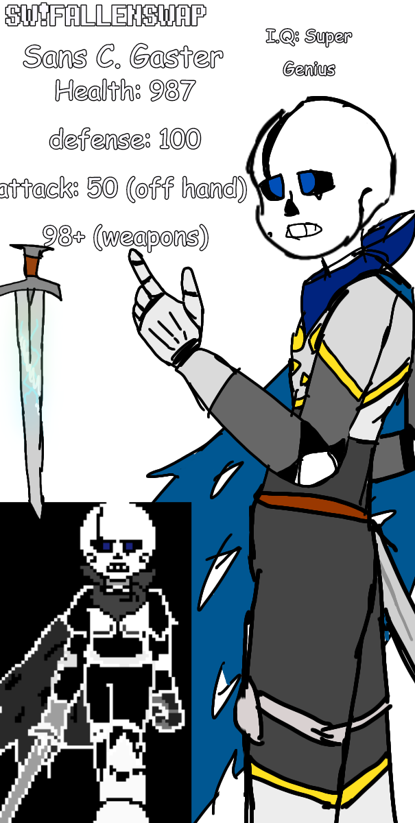 Sans C. Gaster, Sw!Fallenswap Undertale AU Wiki