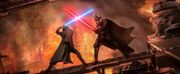 Obi-Wan Kenobi vs Dark Vador Concept art série Kenobi