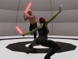 Alecto spars Shakelli